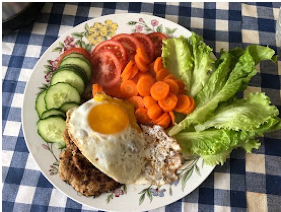 Bakgrund blå rut m mat 3